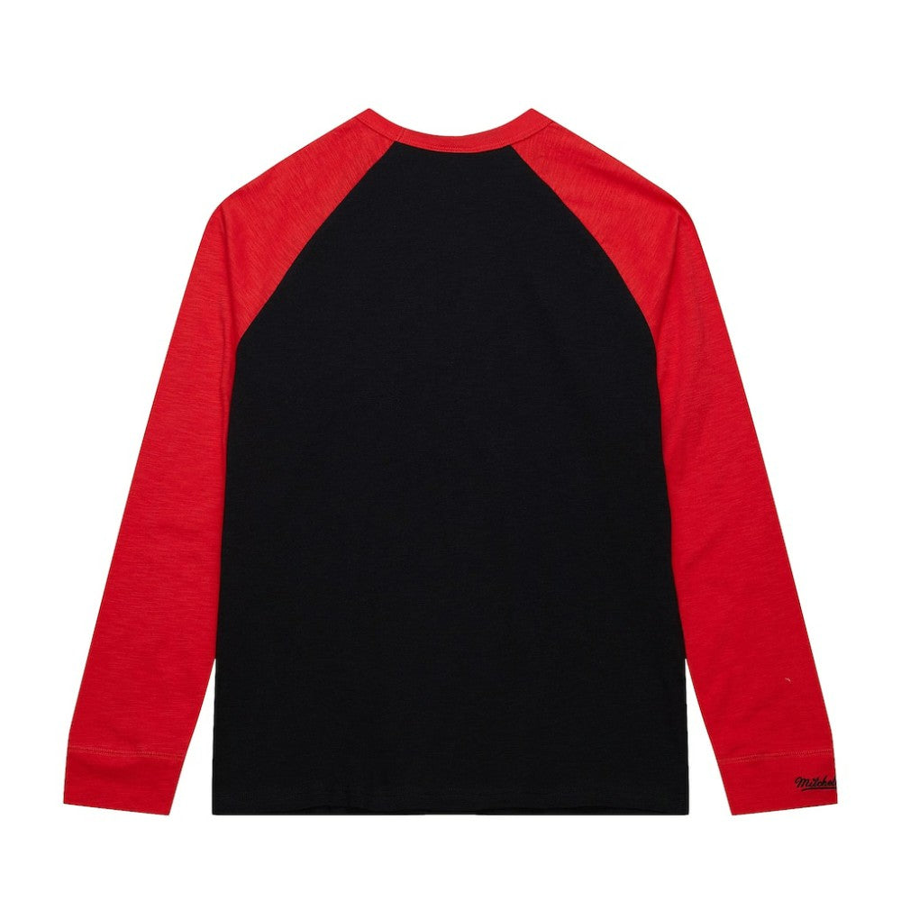 Carolina Hurricanes - Mitchell & Ness Legendary Slub Raglan Long Sleeve T-Shirt Black/Red