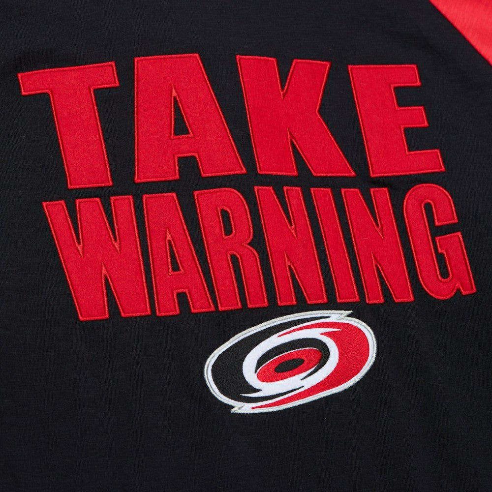 Carolina Hurricanes - Mitchell & Ness Legendary Slub Raglan Long Sleeve T-Shirt Black/Red
