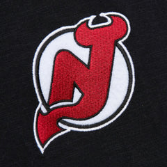 New Jersey Devils - Mitchell & Ness Legendary Slub Raglan Long Sleeve T-Shirt Black/Red