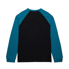San Jose Sharks - Mitchell & Ness Legendary Slub Raglan Long Sleeve T-Shirt Black/Teal