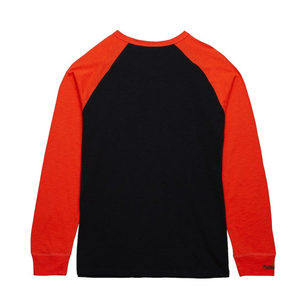 Philadelphia Flyers - Mitchell & Ness Legendary Slub Raglan Long Sleeve T-Shirt Black/Orange