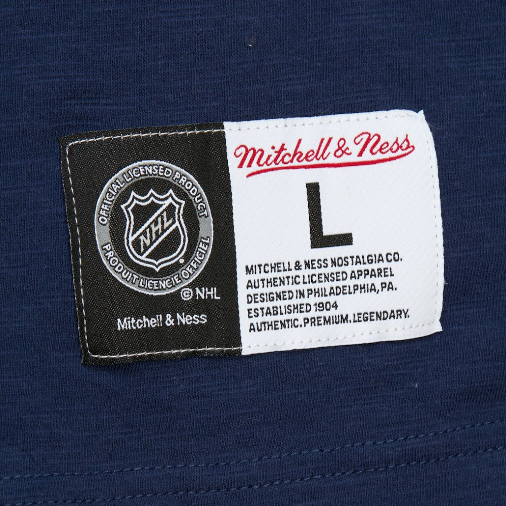 Washington Capitals Mitchell & Ness Legendary Slub Raglan Long Sleeve T-Shirt Navy/Red