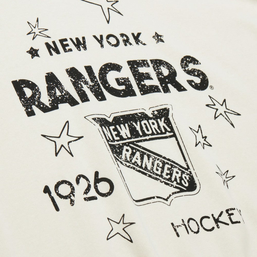New York Rangers Mitchell & Ness Women's Logo 3.0 Pullover Sweatshirt Cream