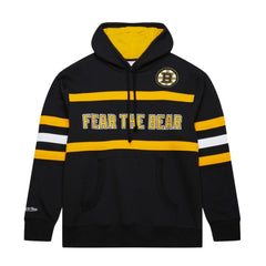 Boston Bruins Mitchell & Ness Head Coach Slogan Pullover Hoodie Black