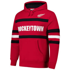 Detroit Red Wings - Mitchell & Ness Head Coach Slogan Pullover Hoodie Red