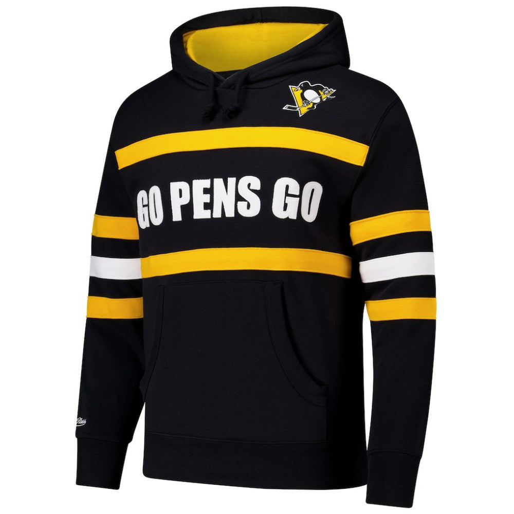 Pittsburgh Penguins Mitchell & Ness Head Coach Slogan Pullover Hoodie Black