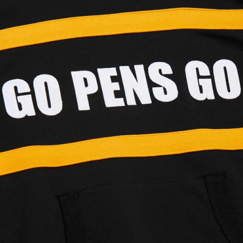 Pittsburgh Penguins Mitchell & Ness Head Coach Slogan Pullover Hoodie Black