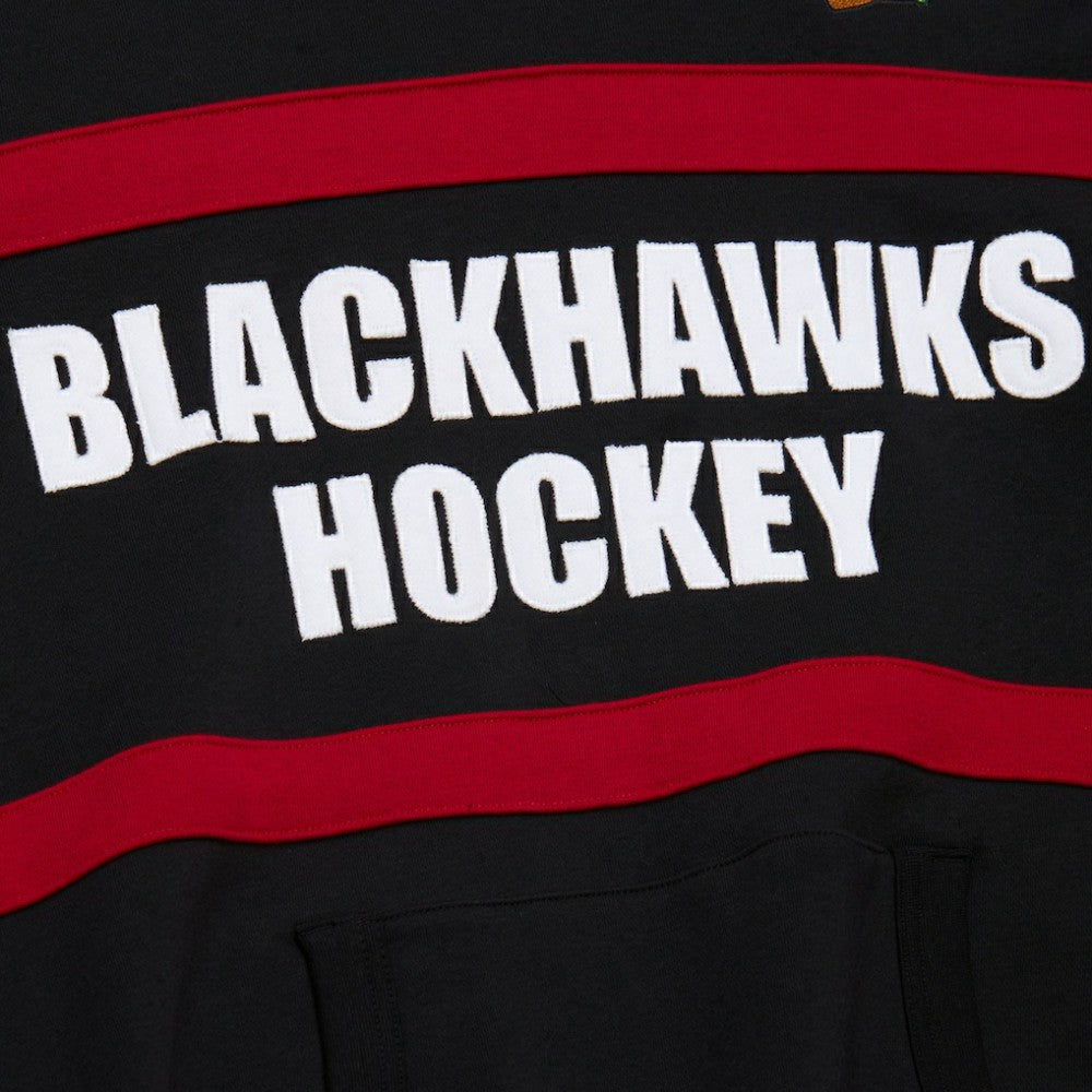 Chicago Blackhawks Mitchell & Ness Head Coach Slogan Pullover Hoodie Black