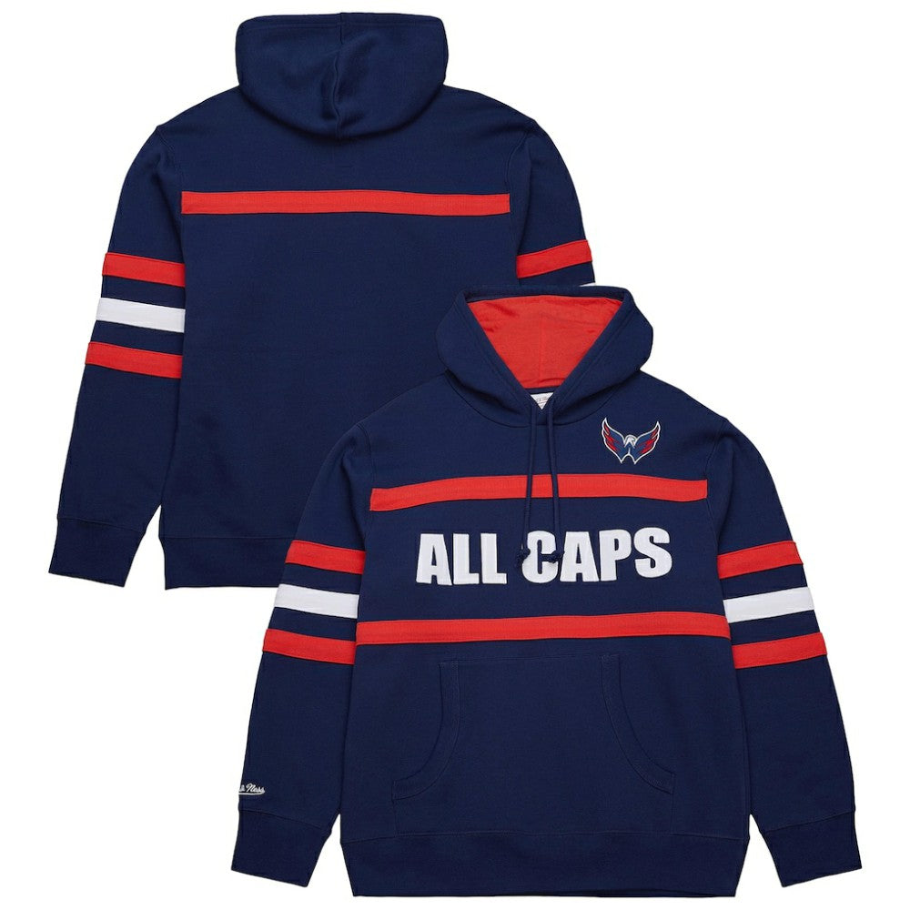 Washington Capitals Mitchell & Ness Head Coach Slogan Pullover Hoodie Navy