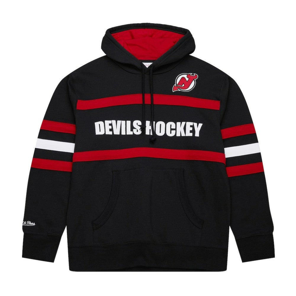 New Jersey Devils - Mitchell & Ness Head Coach Slogan Pullover Hoodie Black