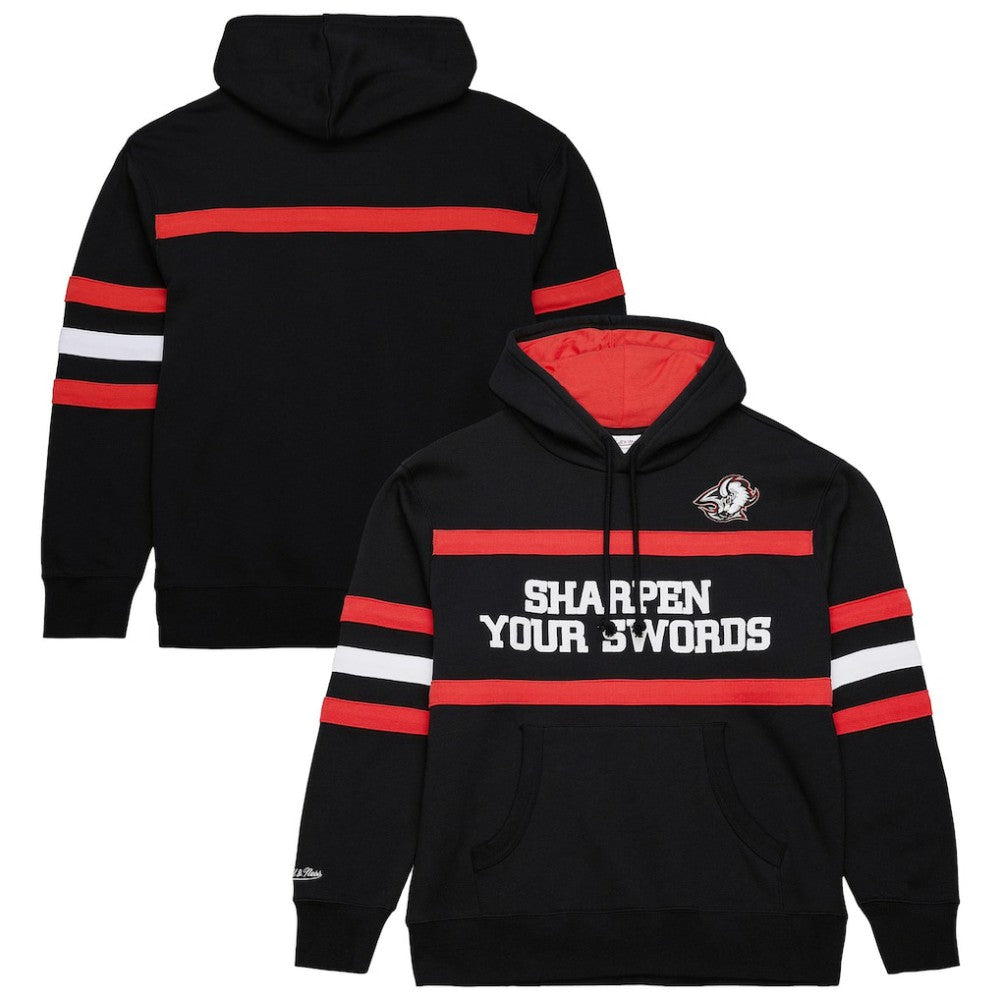 Buffalo Sabres - Mitchell & Ness Head Coach Slogan Pullover Hoodie Black