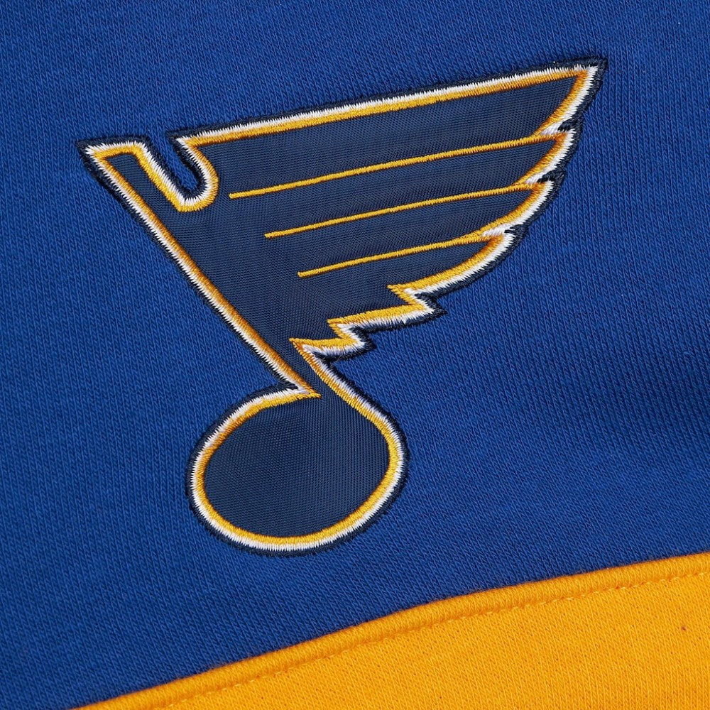 St. Louis Blues - Mitchell & Ness Head Coach Slogan Pullover Hoodie Blue