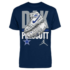 Dak Prescott Dallas Cowboys Jordan Brand Kicks Graphic T-Shirt Navy - NFL