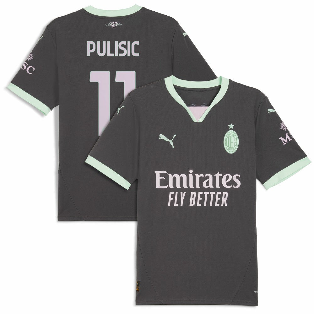 Puma Christian Pulisic AC Milan 2024/25 Third Replica Player Jerseys - Charcoal