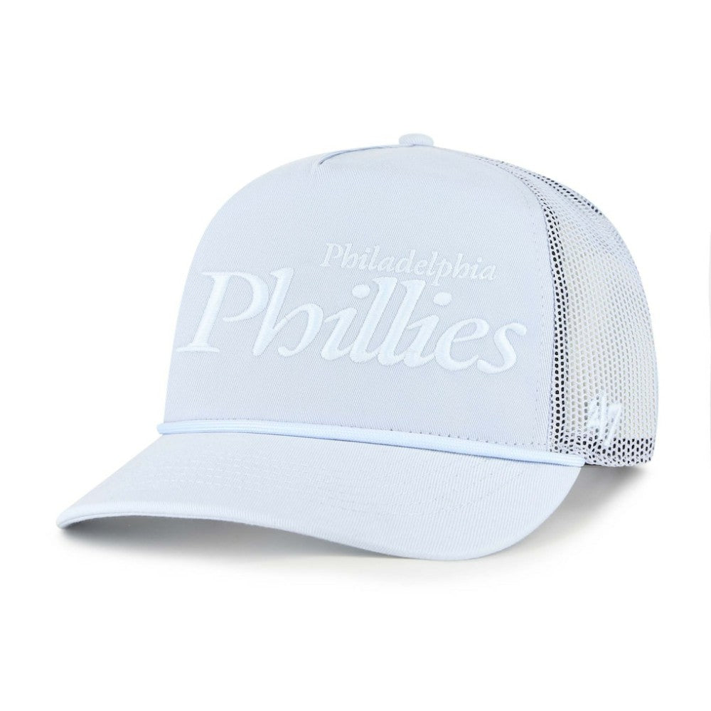 Philadelphia Phillies '47 Foundation Script Hitch Adjustable Trucker Hat On Sale