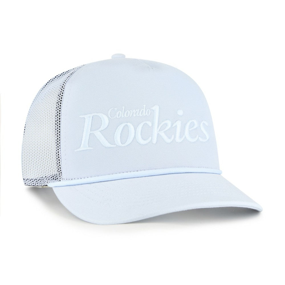Colorado Rockies '47 Foundation Script Hitch Adjustable Trucker Hat Clearance