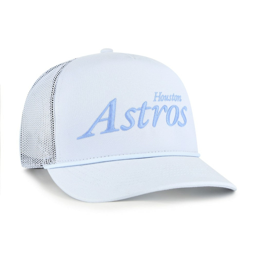 Houston Astros '47 Foundation Script Hitch Adjustable Trucker Hat Lifestyle