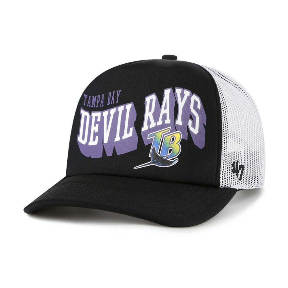 Tampa Bay Rays '47 Meander Foam Trucker Snapback Hat Lifestyle