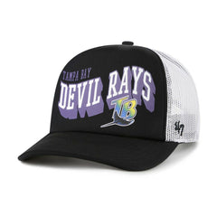 Tampa Bay Rays '47 Meander Foam Trucker Snapback Hat Lifestyle