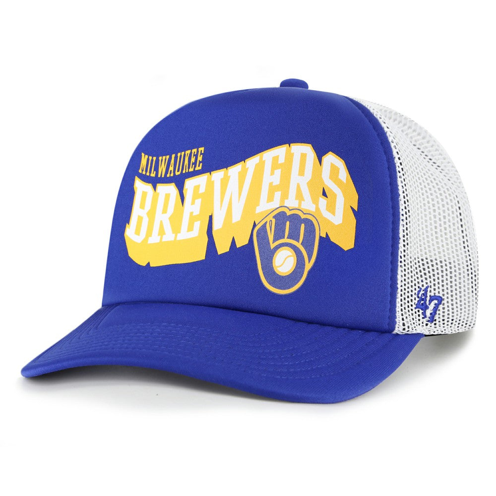Milwaukee Brewers '47 Meander Foam Trucker Snapback Hat Sale