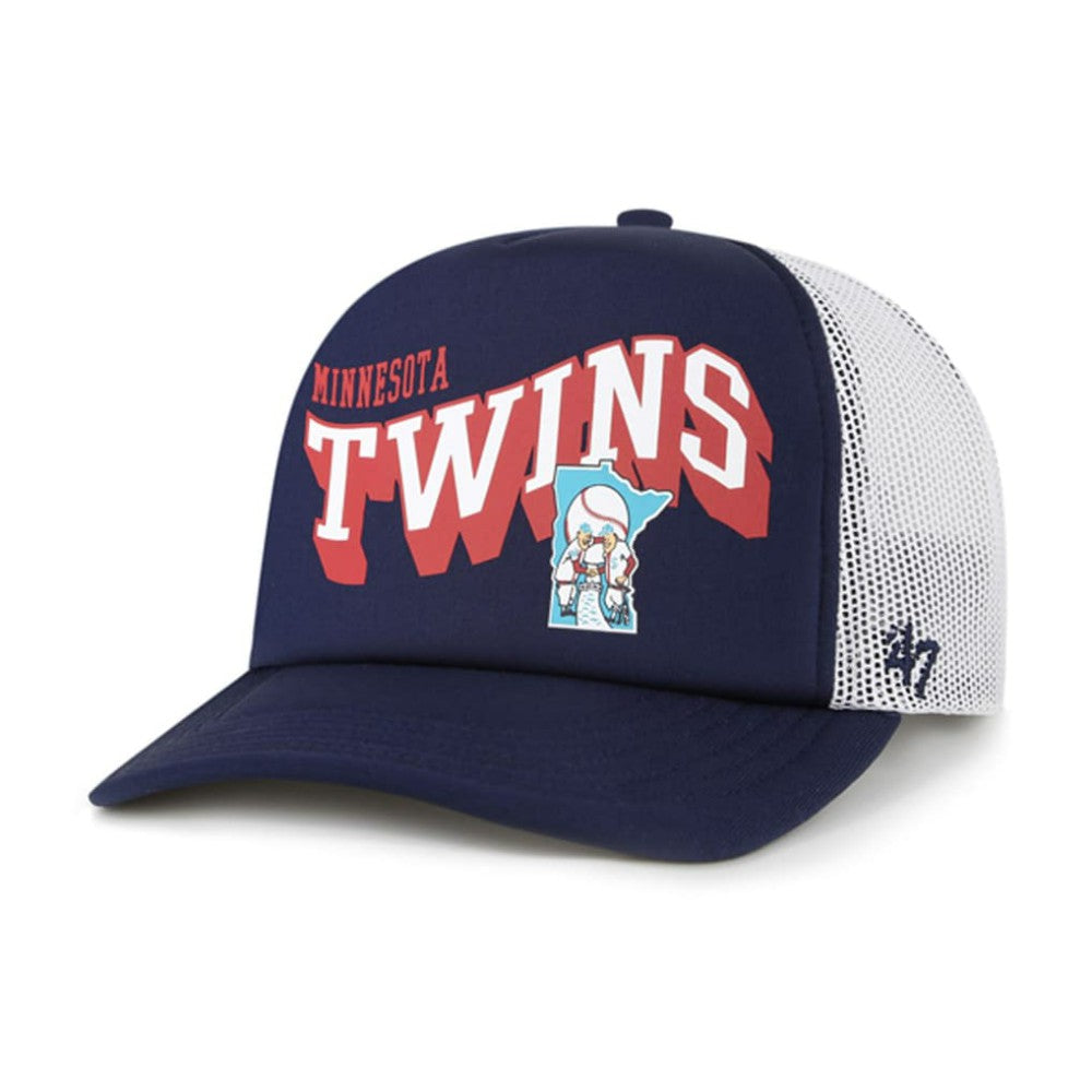 Minnesota Twins '47 Meander Foam Trucker Snapback Hat Sale