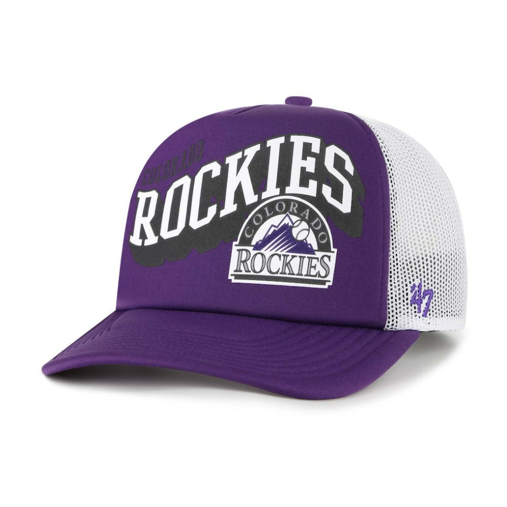Colorado Rockies '47 Meander Foam Trucker Snapback Hat Online