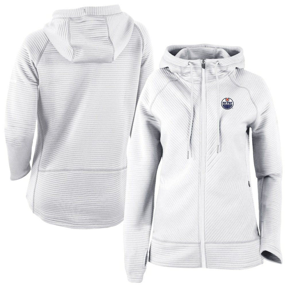 Edmonton Oilers - Columbia Omni-Wick Pack It Up Full-Zip Jacket White