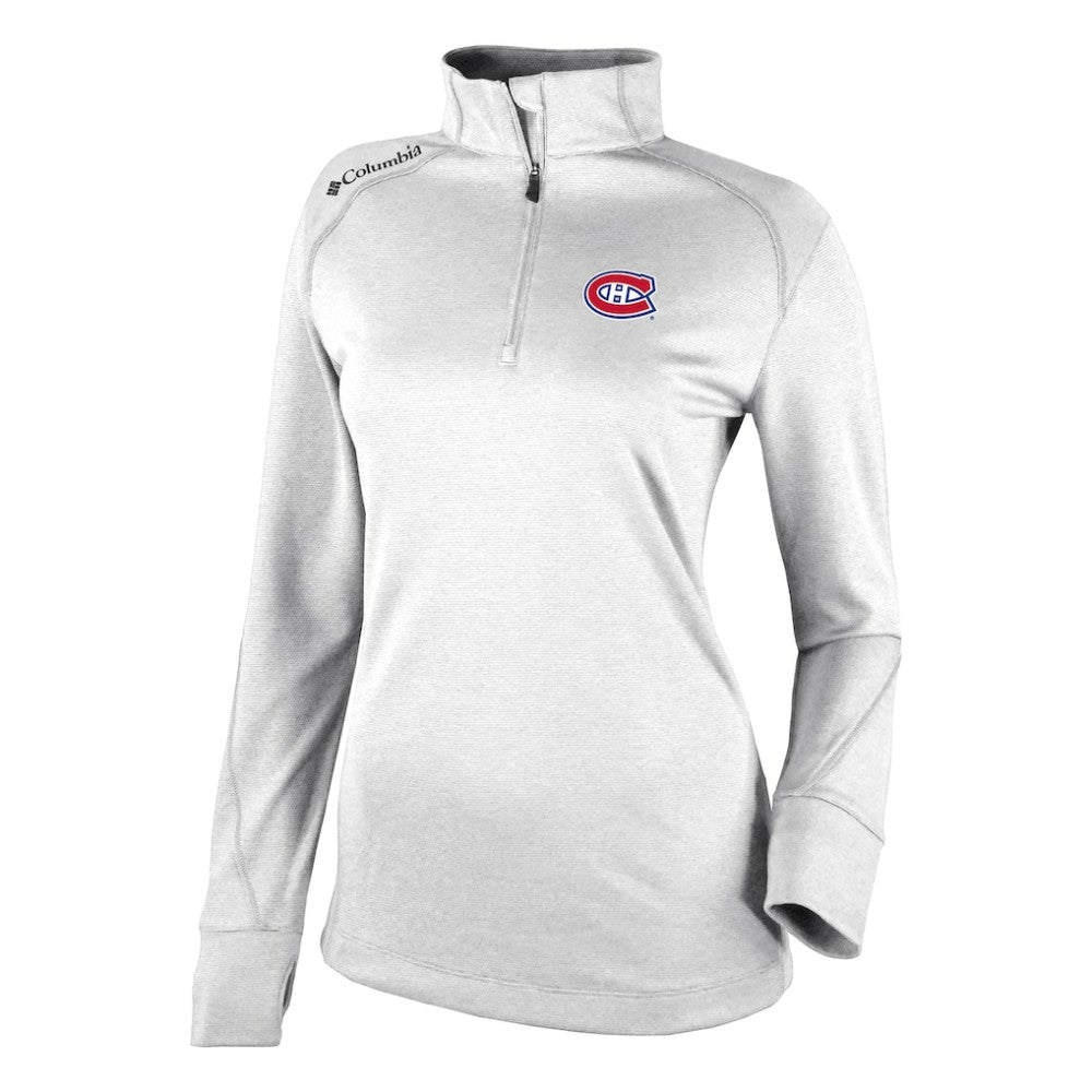 Montreal Canadiens - Columbia Women's Omni-Wick Shotgun 2.0 Quarter-Zip Pullover Top White