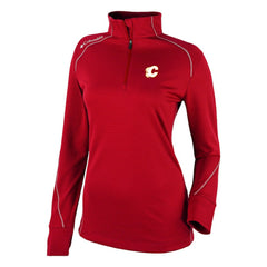 Calgary Flames - Columbia Women's Omni-Wick Shotgun 2.0 Quarter-Zip Pullover Top Red