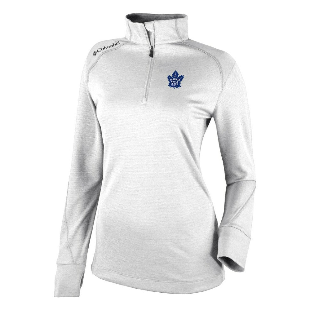 Toronto Maple Leafs - Columbia Women's Omni-Wick Shotgun 2.0 Quarter-Zip Pullover Top White