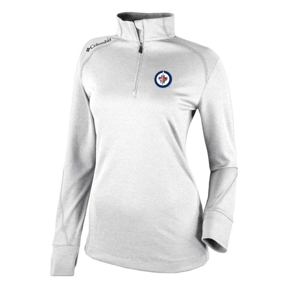 Winnipeg Jets - Columbia Women's Omni-Wick Shotgun 2.0 Quarter-Zip Pullover Top White