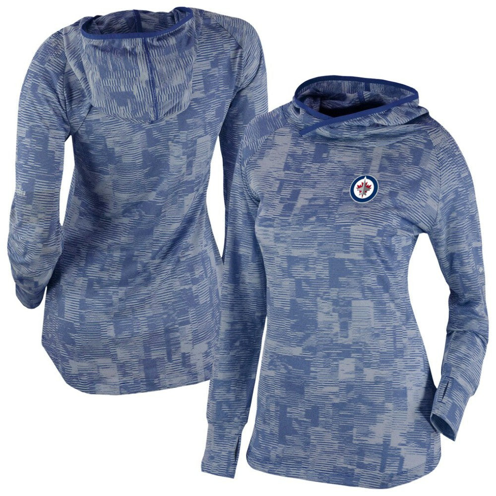 Winnipeg Jets - Columbia Women's Omni-Wick Sunday Ball Pullover Hoodie Navy