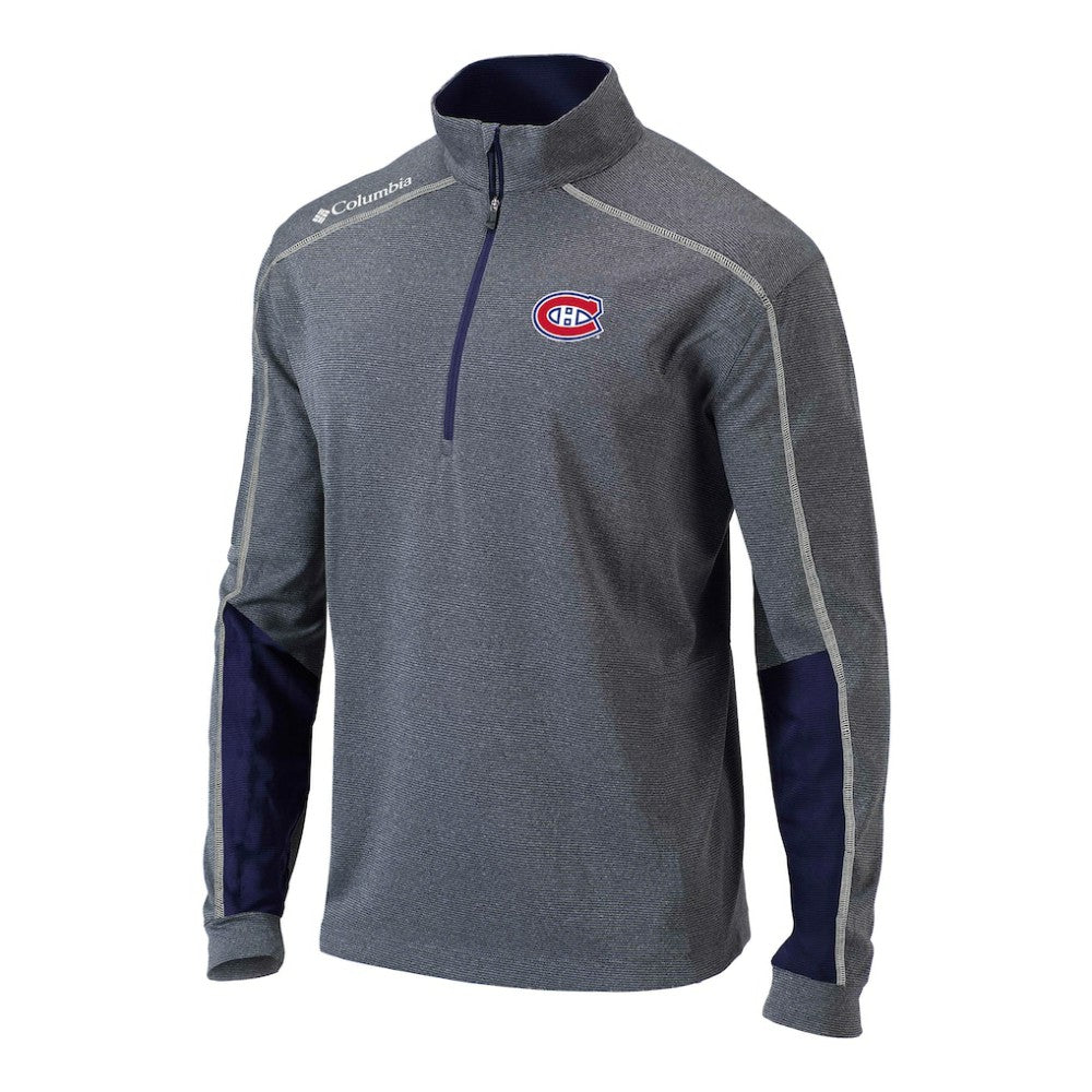 Montreal Canadiens - Columbia Omni-Wick Shotgun 2.0 Quarter-Zip Pullover Top Navy