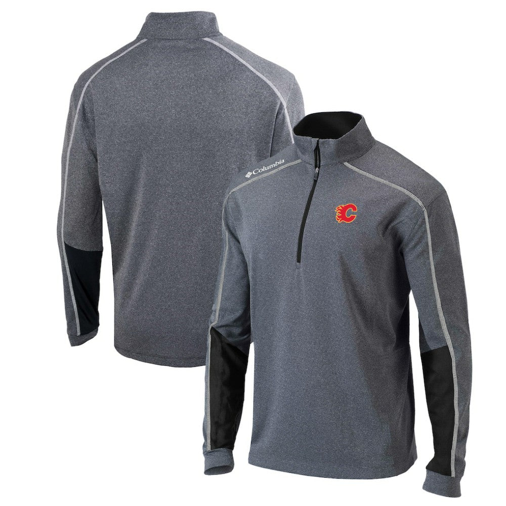 Calgary Flames - Columbia Omni-Wick Shotgun 2.0 Quarter-Zip Pullover Top Black