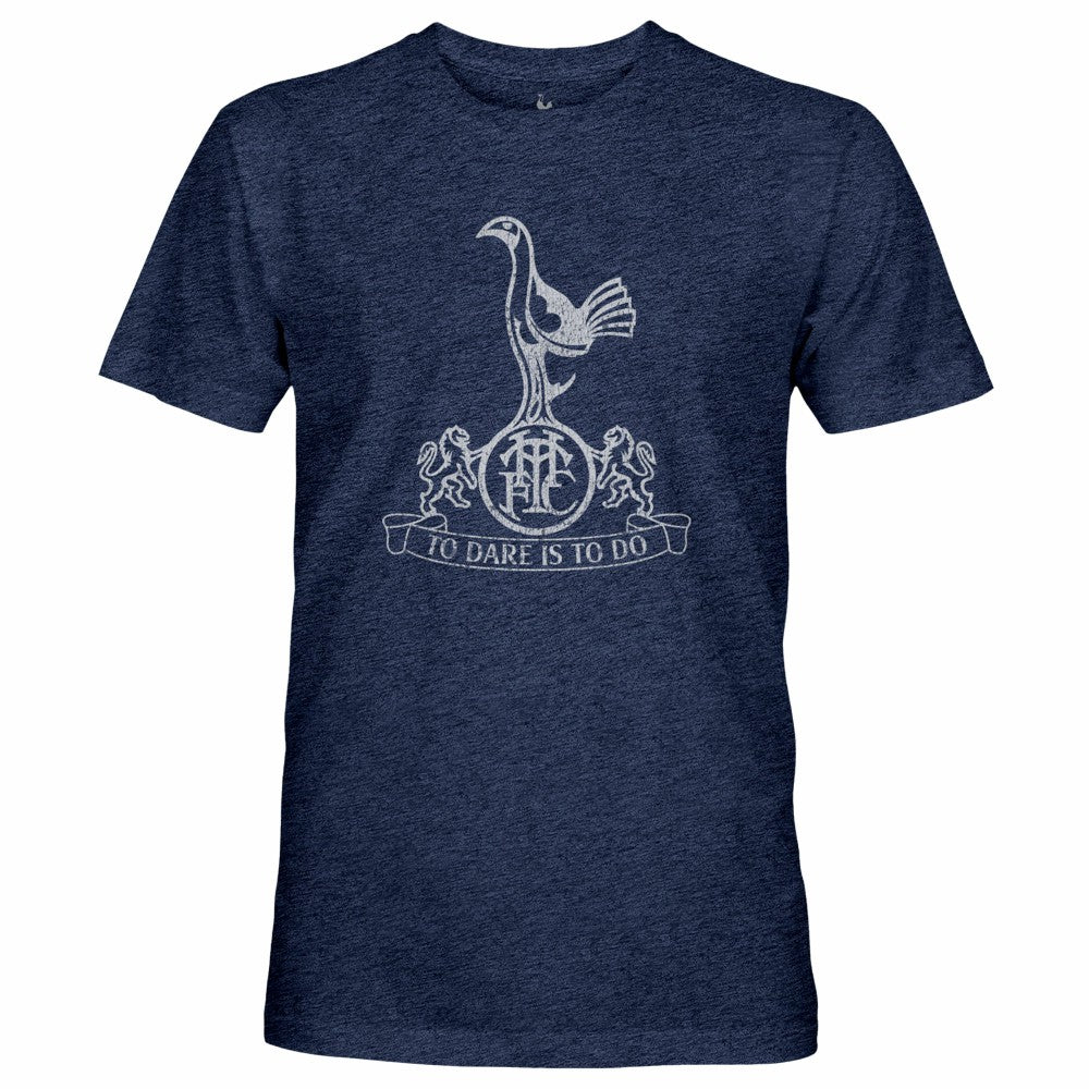 Tottenham Hotspur 1863FC Retro Mono Badge Vintage Tri-Blend T-Shirts - Navy