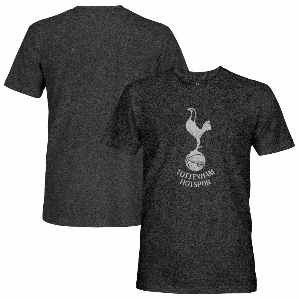 Tottenham Hotspur 1863FC Mono Badge Vintage Tri-Blend T-Shirts - Black