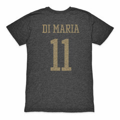 Angel Di Maria Argentina National Team 1863FC Retro Player Tri-Blend T-Shirts - Black