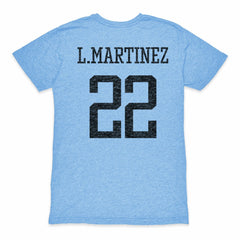 Lautaro Martinez Argentina National Team 1863FC Retro Player Tri-Blend T-Shirts - Light Blue