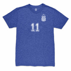 Angel Di Maria Argentina National Team 1863FC Retro Player Tri-Blend T-Shirts - Blue