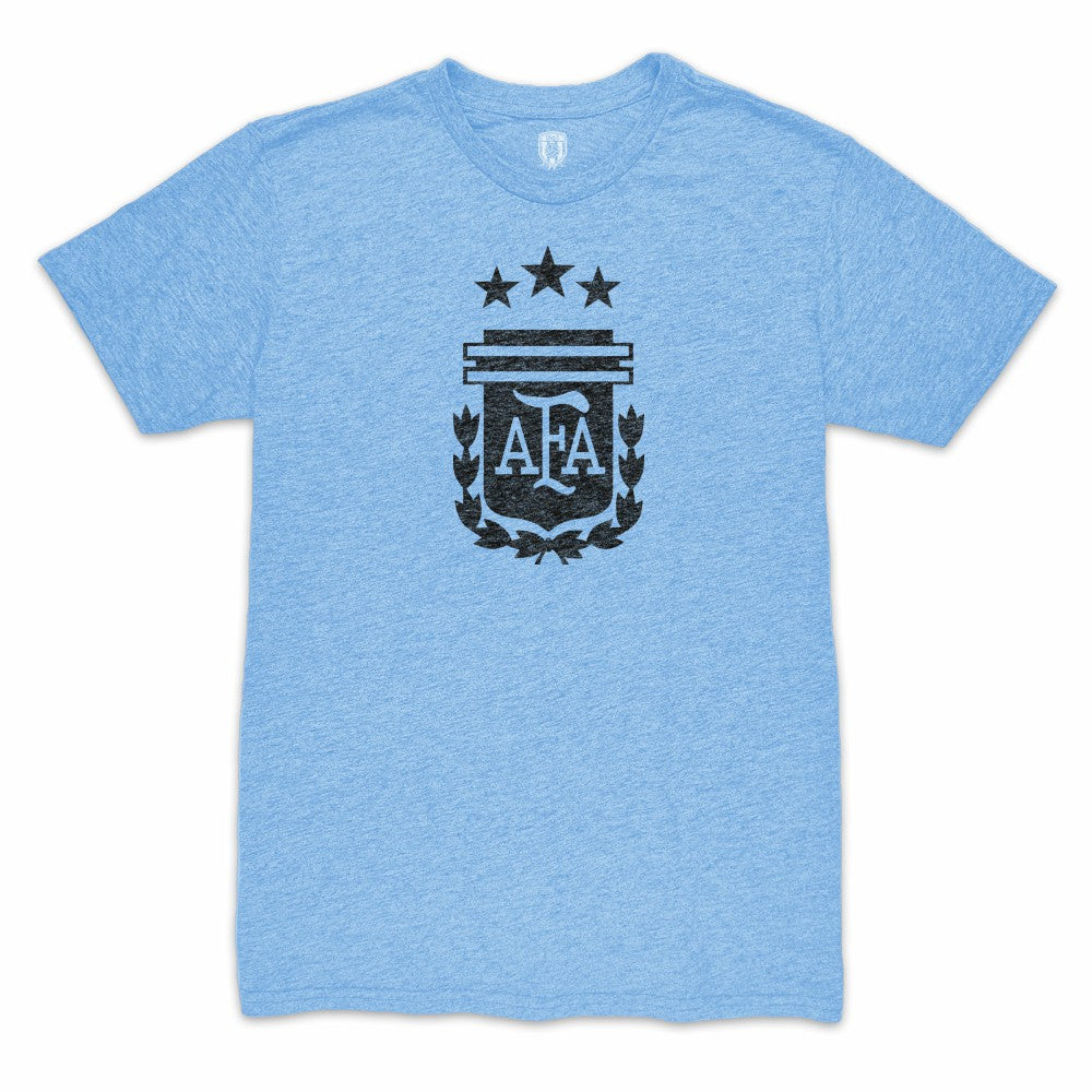 Angel Di Maria Argentina National Team 1863FC Retro Player Tri-Blend T-Shirts - Light Blue
