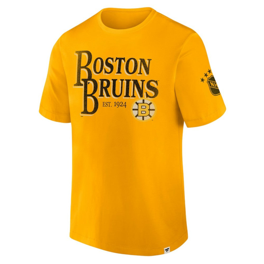 Boston Bruins Fanatics Decades Collection Made To Last T-Shirt Yellow