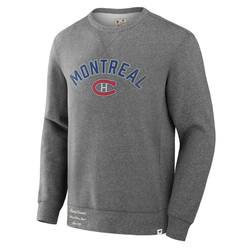 Montreal Canadiens - Fanatics Decades Collection Legendary Fleece Pullover Sweatshirt Heather Gray