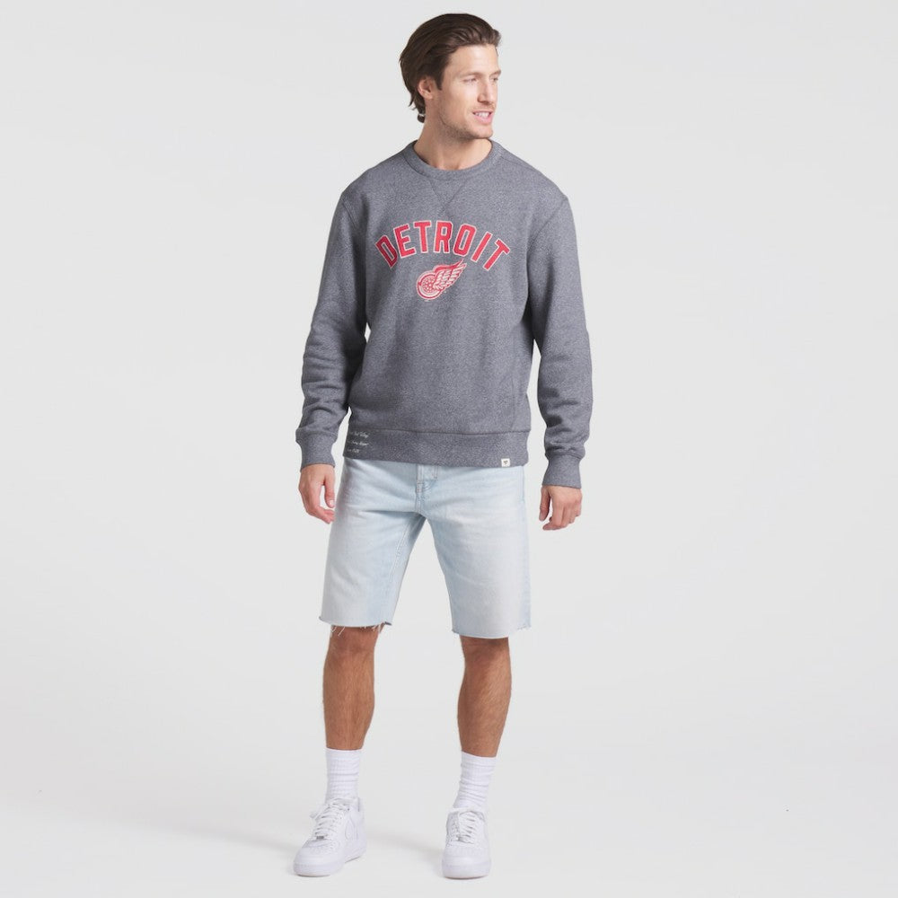 Detroit Red Wings - Fanatics Decades Collection Legendary Fleece Pullover Sweatshirt Heather Gray