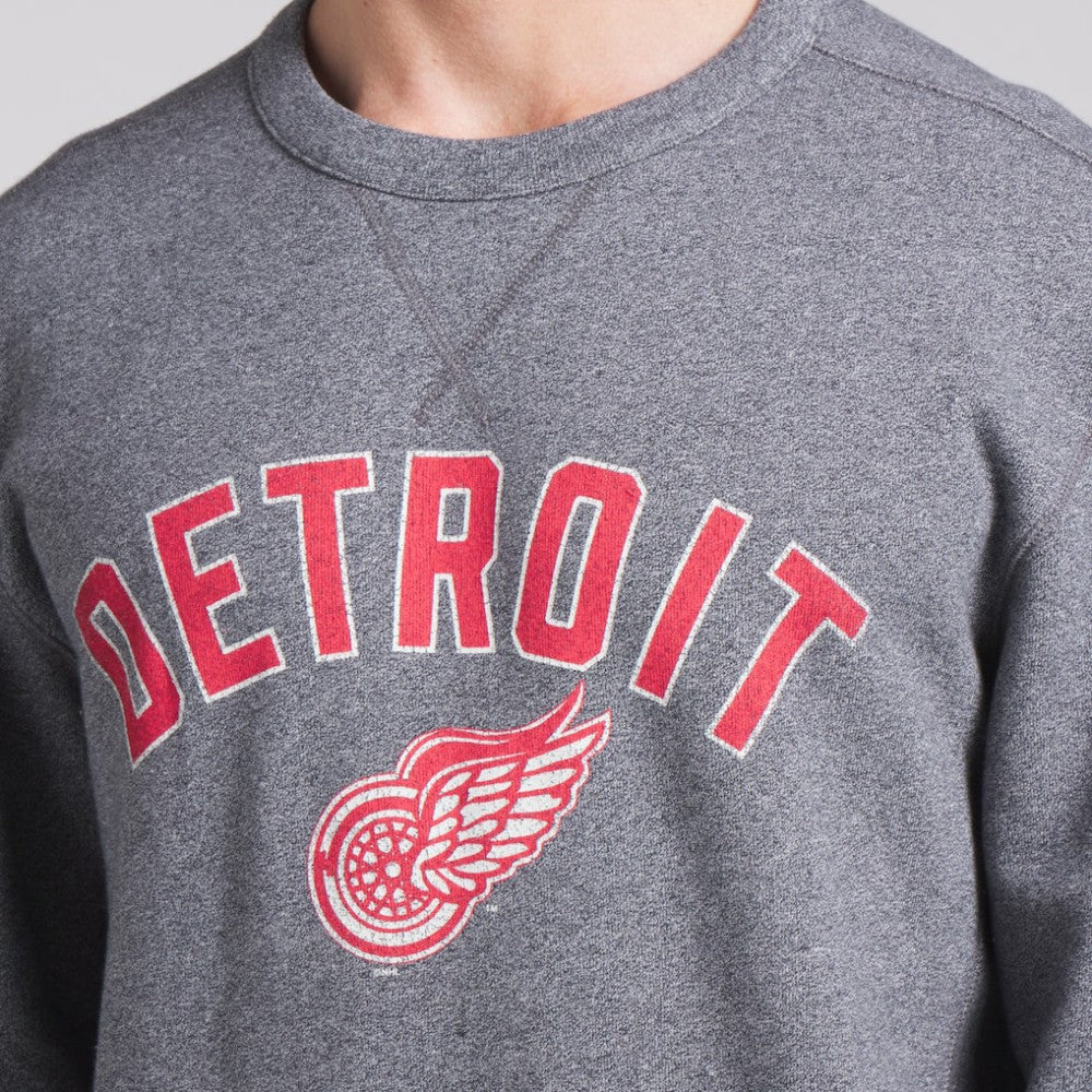 Detroit Red Wings - Fanatics Decades Collection Legendary Fleece Pullover Sweatshirt Heather Gray