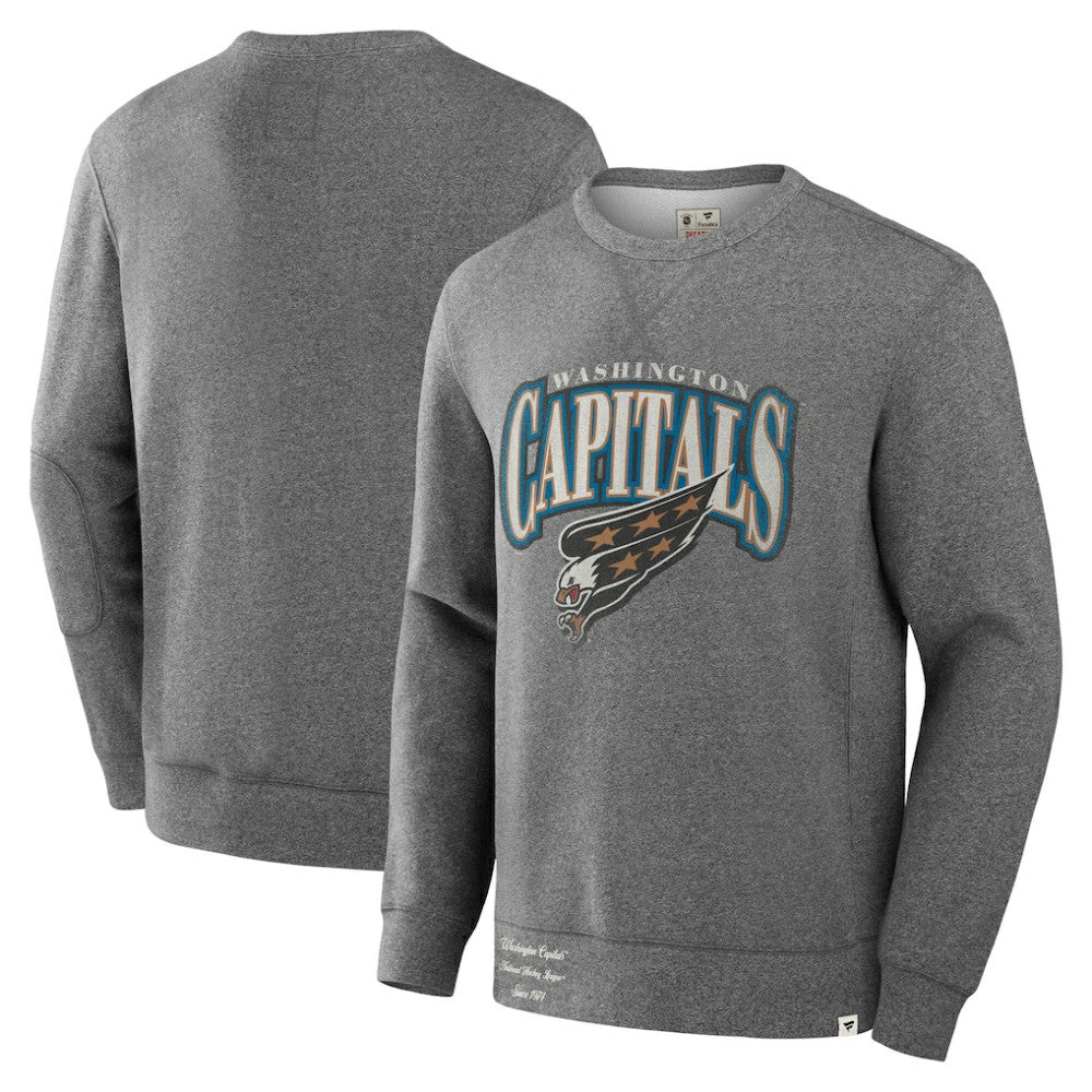 Washington Capitals Fanatics Decades Collection Legendary Fleece Pullover Sweatshirt Heather Gray