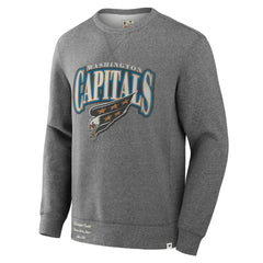 Washington Capitals Fanatics Decades Collection Legendary Fleece Pullover Sweatshirt Heather Gray