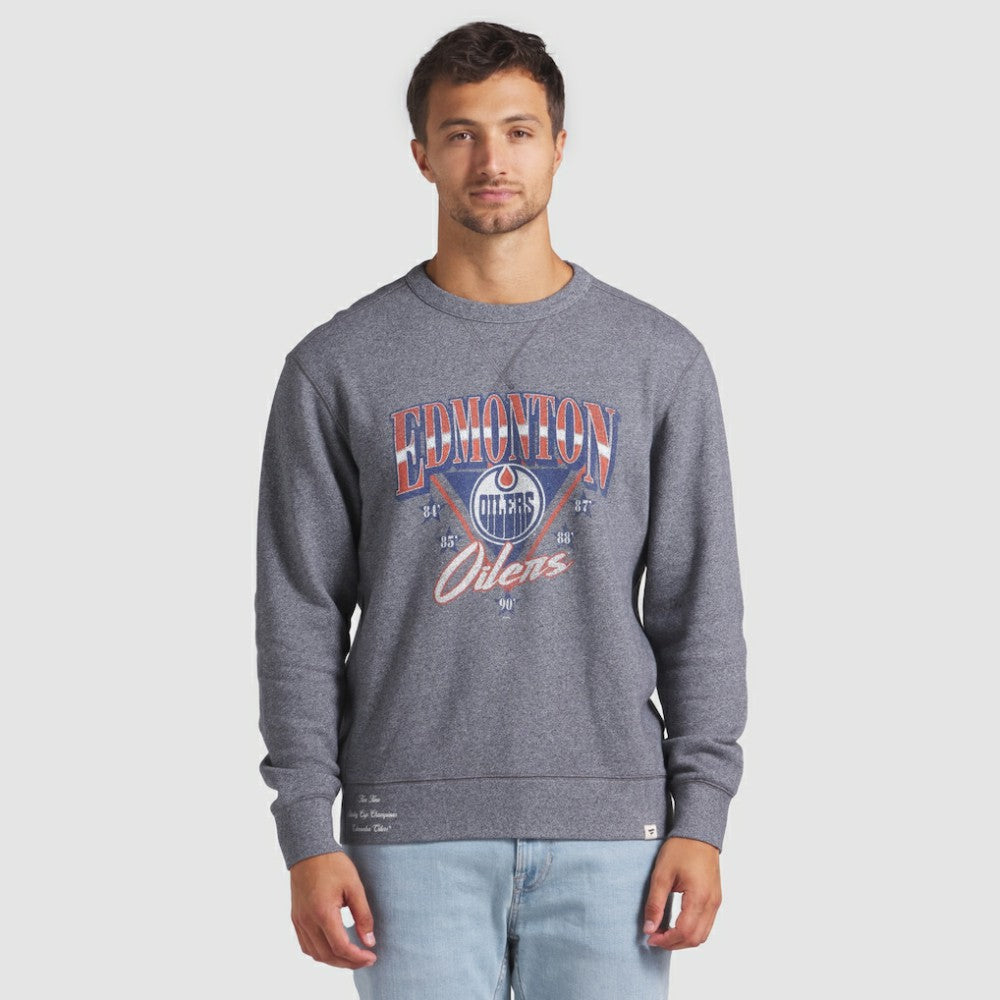 Edmonton Oilers - Fanatics Decades Collection Legendary Fleece Pullover Sweatshirt Heather Gray