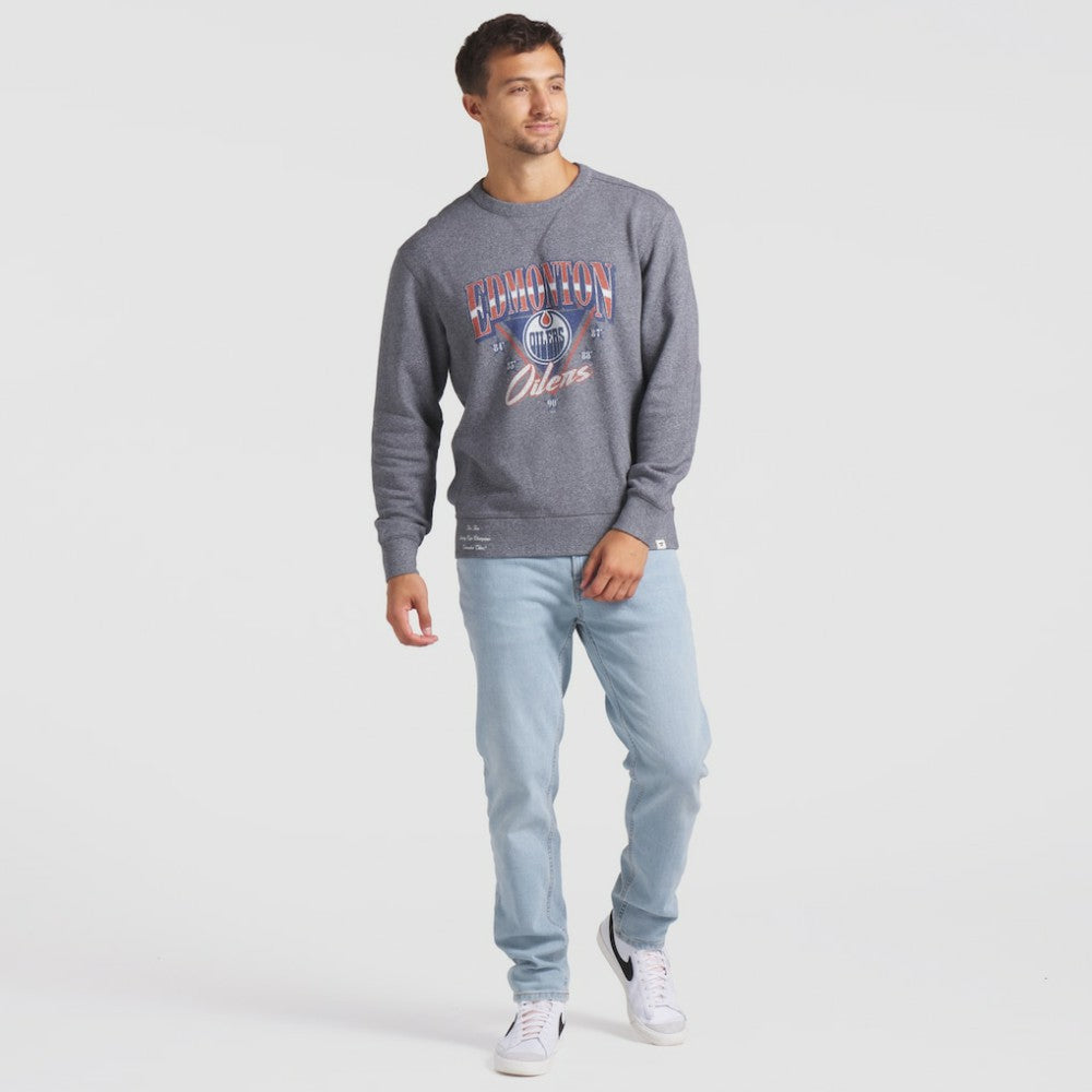 Edmonton Oilers - Fanatics Decades Collection Legendary Fleece Pullover Sweatshirt Heather Gray