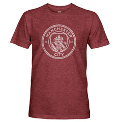 Manchester City 1863FC Mono Badge Retro Tri-Blend T-Shirts - Maroon