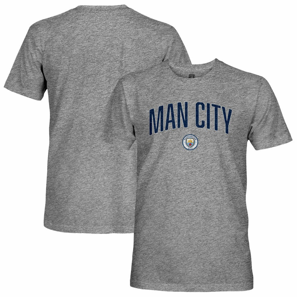 Manchester City 1863FC Wordmark Retro Tri-Blend T-Shirts - Heather Gray